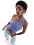 Фото #1 товара Cotton:On one shoulder ruched tank top in blue