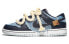 【定制球鞋】 Nike Dunk Low PRM 牛仔 腰果花 做旧丹宁 麻绳绑带 低帮 板鞋 男款 黑蓝 / Кроссовки Nike Dunk Low DM0108-400 42.5 - фото #1