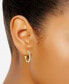 ფოტო #2 პროდუქტის Cubic Zirconia Small Hoop Earrings in 18K Gold-Plated Sterling Silver, 0.75", Created for Macy's