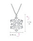 ფოტო #4 პროდუქტის Holiday Party Frozen Winter Snowflake Pendant Necklace For Women For Teen Polished .925 Sterling Silver With Chain