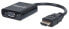 Фото #1 товара Manhattan HDMI to VGA Converter cable - 1080p - 30cm - Male to Female - Equivalent to HD2VGAE2 - Micro-USB Power Input Port for additional power if needed - Black - Three Year Warranty - Blister - 0.3 m - HDMI Type A (Standard) - VGA (D-Sub) - Male - Female - Strai