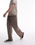 Topman straight leg jogger in washed brown