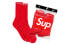 Фото #1 товара Носки Supreme Week 1 x Hanes Crew Socks (4 Pack) Red 4 SUP-FW19-004