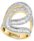 ფოტო #1 პროდუქტის EFFY® Diamond Baguette Swirl Statement Ring (2-1/10 ct. t.w.) in 14k Gold