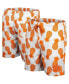 Men's White, Orange Clemson Tigers Pineapple Swim Shorts