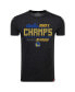 ფოტო #3 პროდუქტის Men's Black Golden State Warriors 2022 NBA Finals Champions Comfy Wordmark Tri-Blend T-shirt