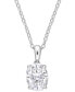 ფოტო #1 პროდუქტის Moissanite Oval Solitaire 18" Pendant Necklace (2 ct. t.w.) in Sterling Silver