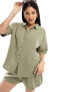 Фото #1 товара IIsla & Bird loose fit beach shirt co-ord in khaki