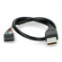 USB A cable 0,3m with socket 1x5