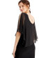 ფოტო #6 პროდუქტის Rhinestone-Trim Chiffon Popover Dress