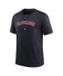 ფოტო #3 პროდუქტის Men's Heather Navy Cleveland Guardians Authentic Collection Early Work Tri-Blend Performance T-shirt