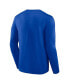 ფოტო #2 პროდუქტის Men's Royal Boise State Broncos Distressed Arch Over Logo Long Sleeve T-shirt