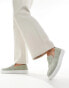 Фото #1 товара Walk London Robbie Weave Slip Ons In Green Suede