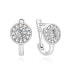 Fashion silver earrings with zircons AGUC2189L