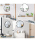 Фото #4 товара 16''Round Wall Mounted Bathroom Mirror Aluminum Alloy Frame Decor Mirror