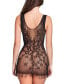 Women's 1 Piece Seamless Floral Hosiery Lingerie Chemise