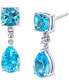 ფოტო #1 პროდუქტის Blue Topaz (5-5/8 ct. t.w.) & Diamond Accent Drop Earrings in Sterling Silver