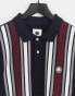 Pretty Green Marriot stripe polo shirt in black