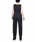 ფოტო #2 პროდუქტის Petite Sleeveless Belted Jumpsuit