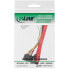Фото #2 товара InLine SATA connection cable - with data and power connection - 50+15cm - 0.15 m - Male/Female - Red