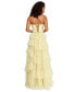 Фото #2 товара Juniors' Ruffled Tiered Strapless Gown, Created for Macy's
