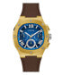 Фото #1 товара Часы Guess Multi-Function Brown Silicone 42mm