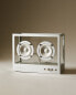 Small transparent aluminium glass speaker