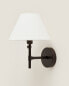 Фото #7 товара Lamp | wall lamp with linen lampshade