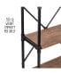 Фото #8 товара 3-Tier Industrial Black Bookshelf