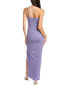 Black By Bariano Iman Asymmetrical Gown Women's Purple 10