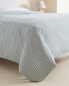 Duvet cover with narrow stripes