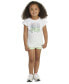 ფოტო #8 პროდუქტის Little & Toddler Girls Graphic T-Shirt & Mesh Shorts, 2 Piece Set