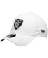 Men's White Las Vegas Raiders 39THIRTY Flex Team Classic Hat Белый, S/M - фото #1