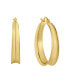 ფოტო #1 პროდუქტის Silver-Plated or 18K Gold-Plated Concave Hoop Earring