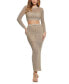 Фото #4 товара Women's Morgen Sequined Knit Maxi Skirt