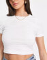 Фото #3 товара ASOS DESIGN Tall fitted crop t-shirt in white