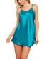 Фото #1 товара Ultra Soft Satin Lingerie Chemise with Adjustable Straps