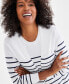 Фото #3 товара Women's Striped Cardigan Sweater, Created for Macy's