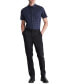 Фото #4 товара Men's Slim Fit Tonal Windowpane Short Sleeve Button-Front Shirt