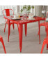 Фото #15 товара Nash 31.5" Square Metal Table For Indoor And Outdoor Use