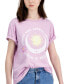 ფოტო #3 პროდუქტის Juniors' Cotton Celestial Crewneck Tee