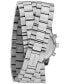 ფოტო #3 პროდუქტის Women's Runway Chronograph Silver-Tone Stainless Steel Double Wrap Bracelet Watch 34mm