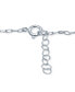 ფოტო #4 პროდუქტის Cubic Zirconia Pavé Link Ankle Bracelet in Sterling Silver & 18k Gold-Plate, Created for Macy's