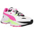 Puma Orkid Neon Lace Up Womens Pink, White Sneakers Casual Shoes 38540001