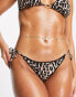 Accessorize string bikini bottom in leopard print Разноцветный, 38 - фото #1