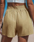 Women's Navy Elastic Waist Loose Leg Shorts