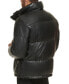 Men's Faux Leather Classic Puffer Jacket