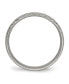 Фото #2 товара Titanium Polished Grooved Criss Cross Design Wedding Band Ring