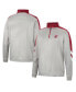 Men's Gray and Crimson Washington State Cougars Bushwood Fleece Quarter-Zip Jacket