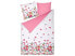 Фото #5 товара Комплект постельного белья Beliani Bettwäsche LARYNHILL 3-шт. благодаря благородному цветочному орнаменту в белом и розовом цветах.